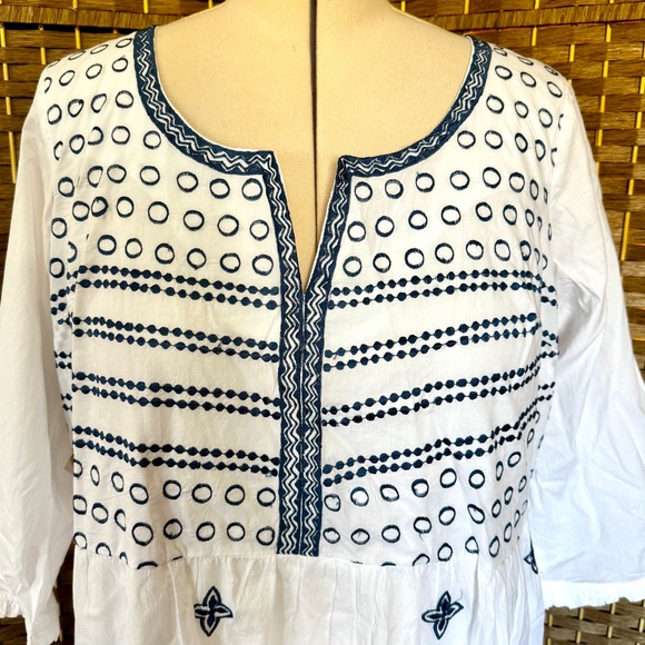 NWOT eShakti Wayward Fancies white tiered maxi dress 2X - Picture 2 of 16